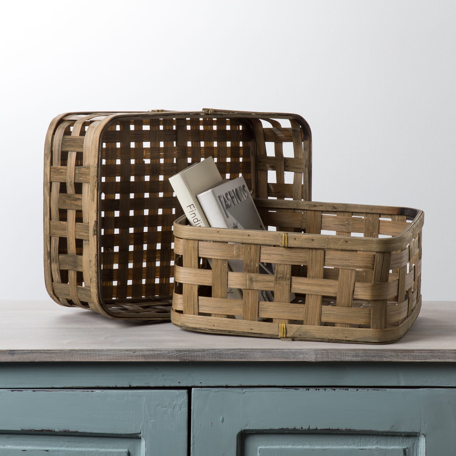 S/3 Tobacco Rectangle Baskets | Baskets | August Haven