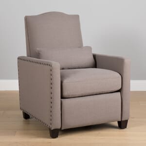 brown Loft recliner chair with nailhead detail product image