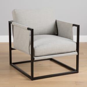 gray chair with black metal frame product image