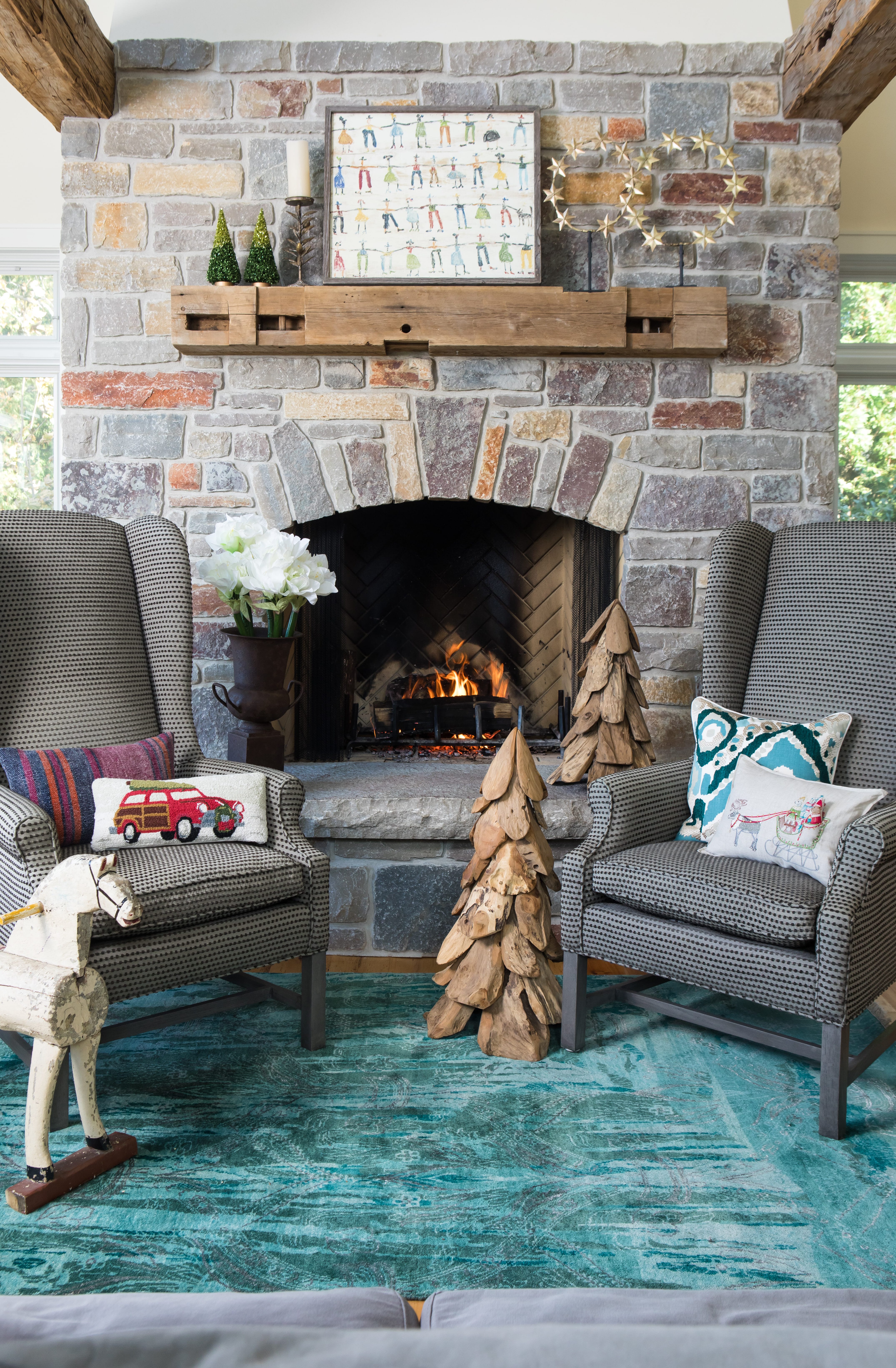 Two Designers One Holiday Mantel August Haven