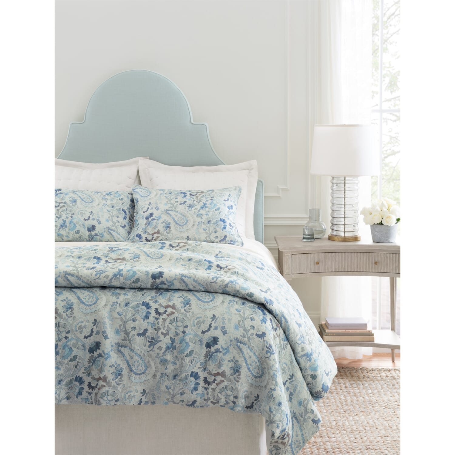 Ines Linen Blue King Duvet Cover | Bedding, Bedding, Décor | August Haven