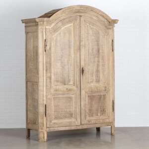 Antique Wide Bleached Oak Cabinet
