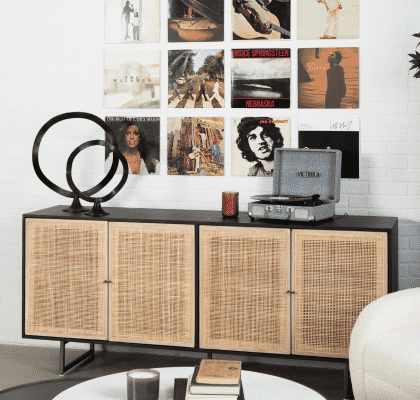 modern console table lifestyle image