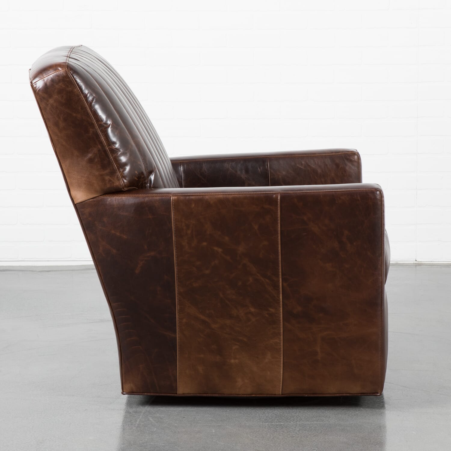 Malcolm bentwood leather online swivel chair