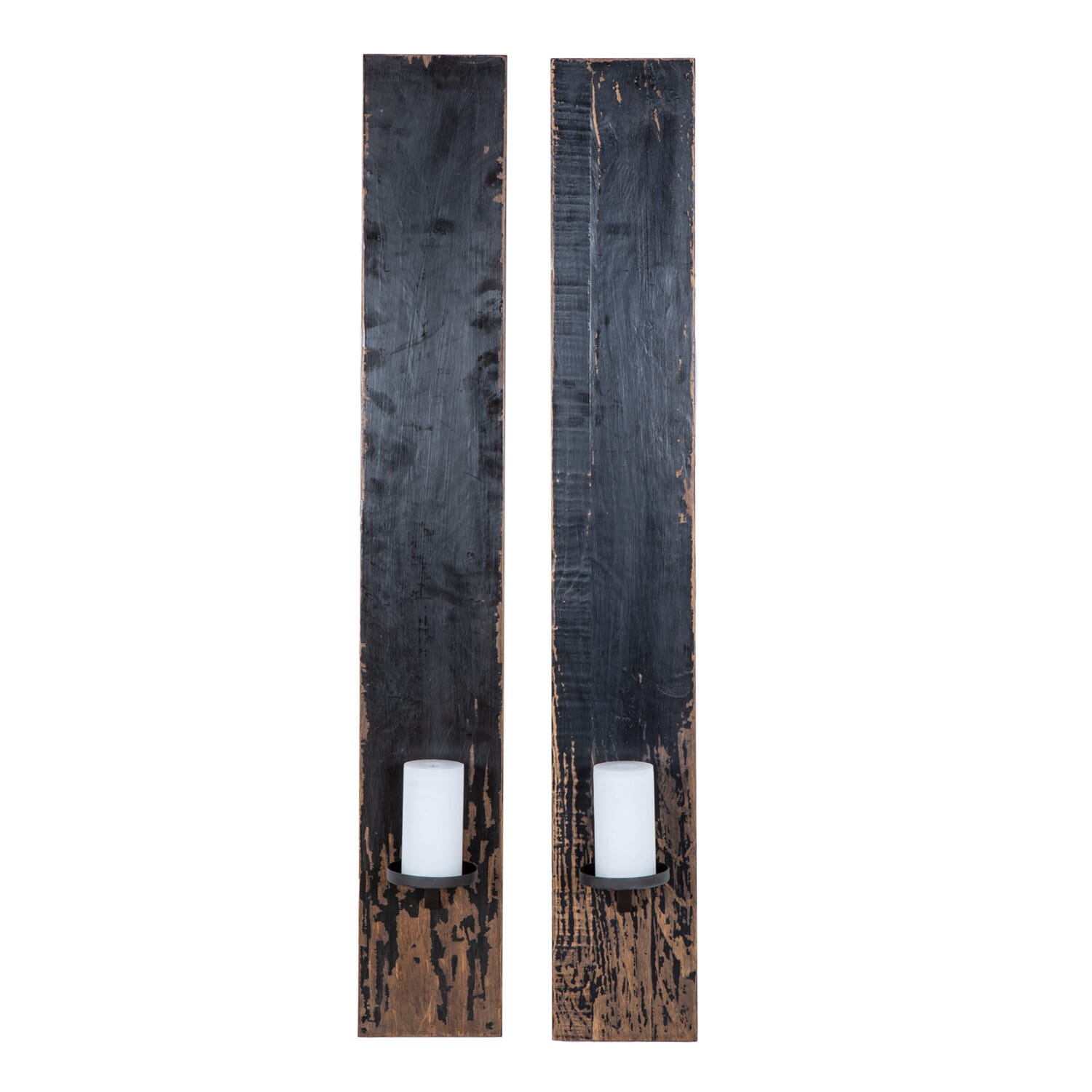 S/2 Tall Wall Sconce - Antique Black