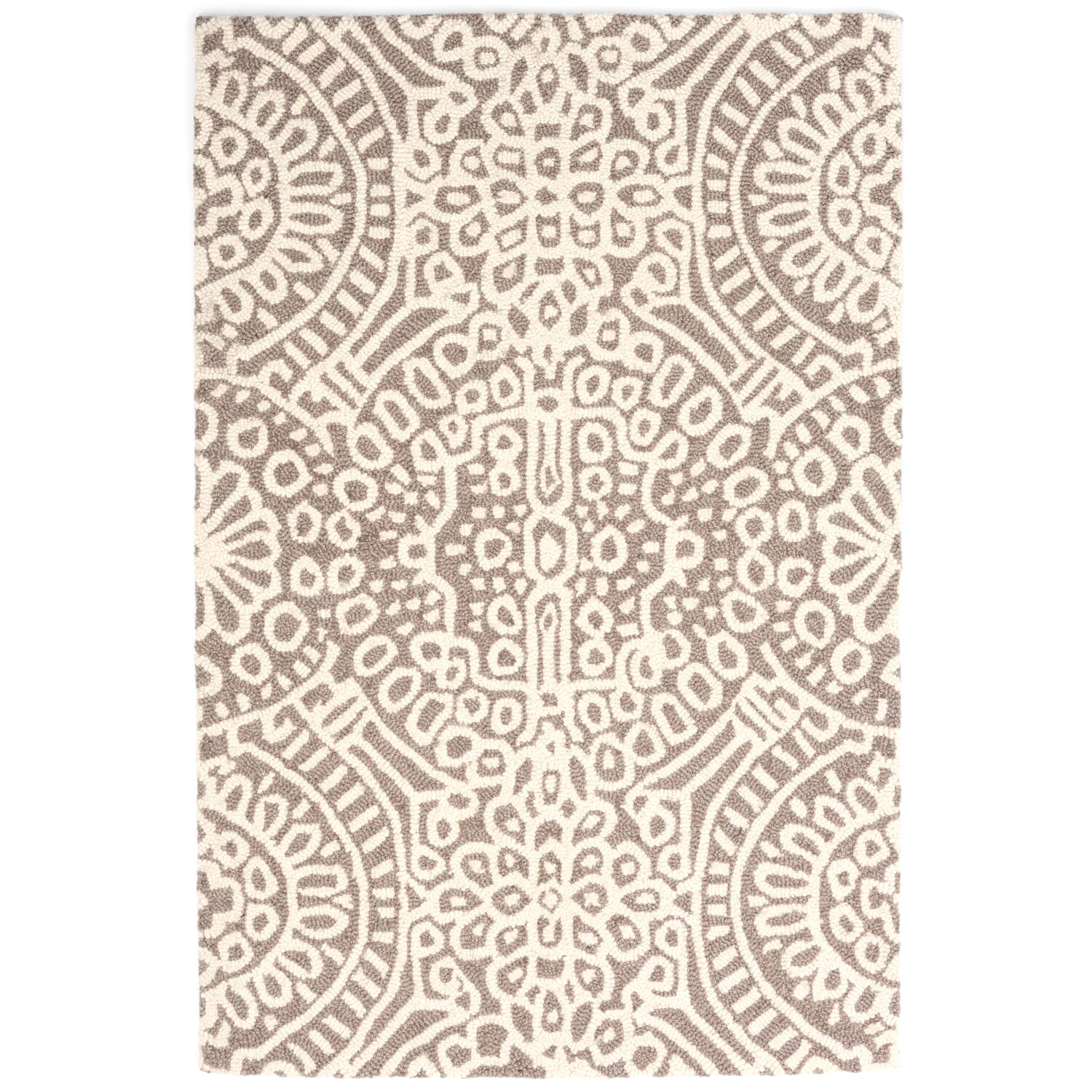 Temple 2 x 3 Taupe Micro Hooked Rug