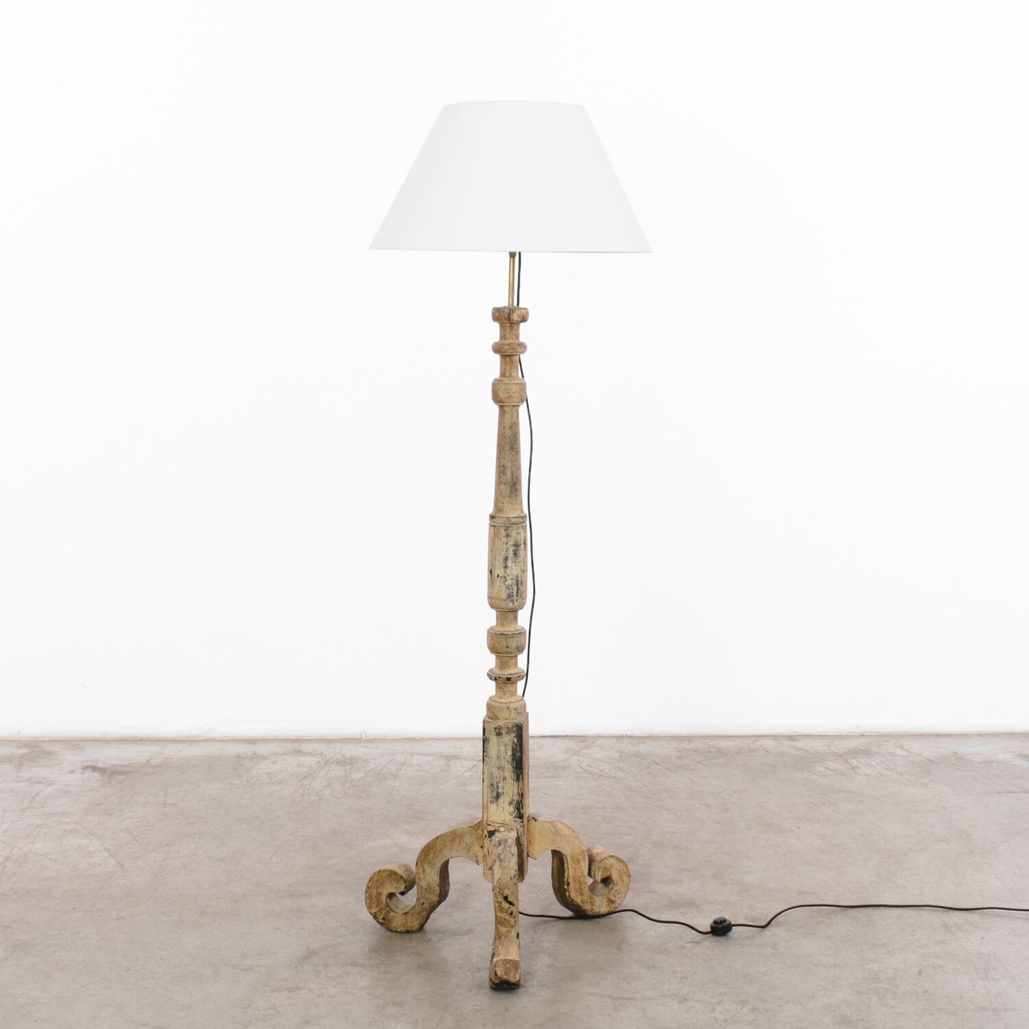 Antique Wood Floor Lamp