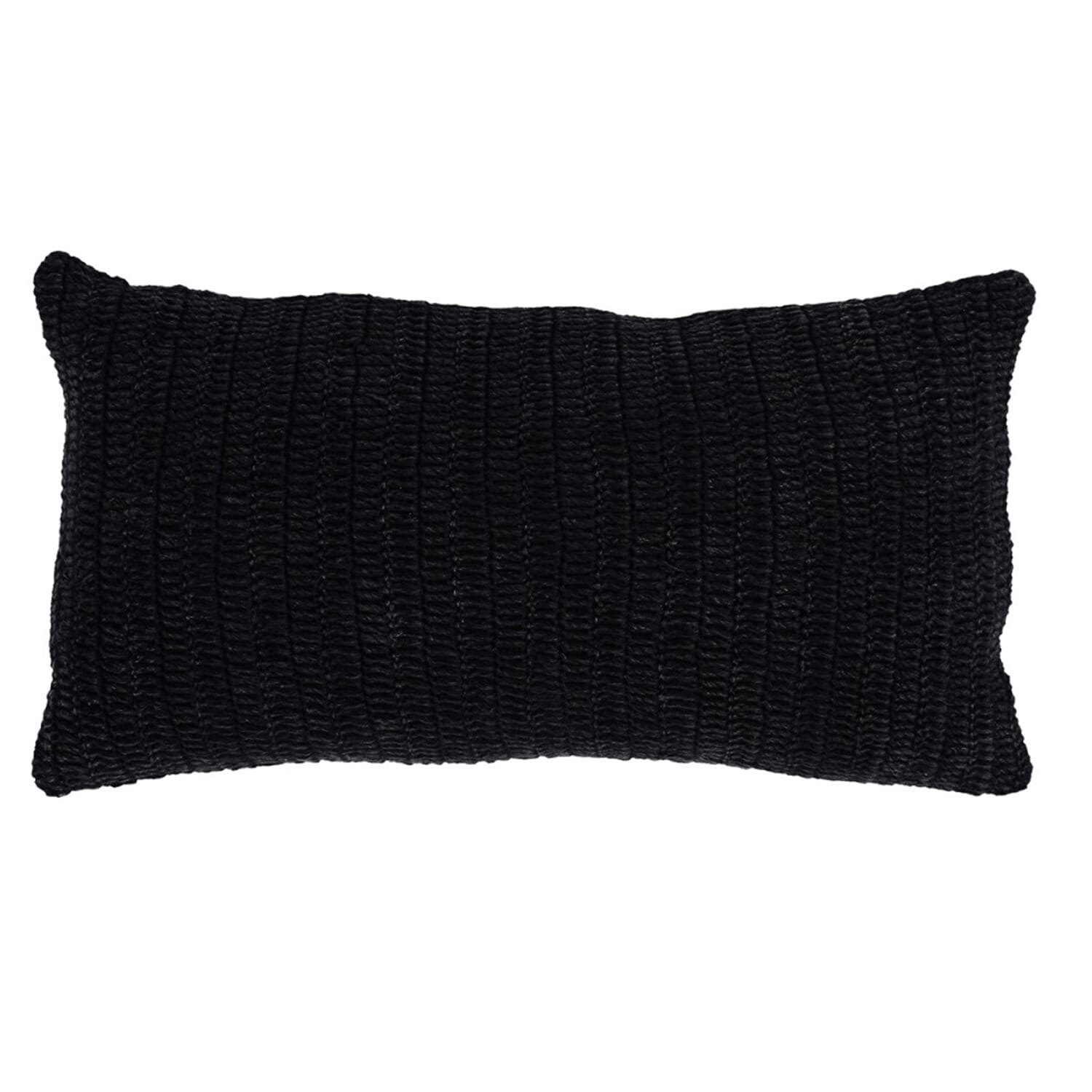 Black knit throw discount pillow