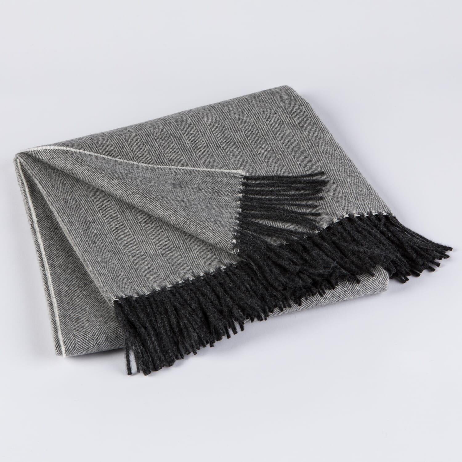 Classic Alpaca Throw - Dark Grey