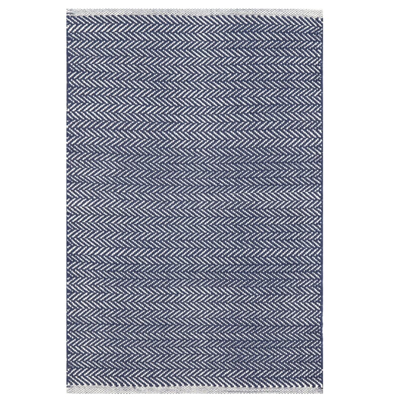 2.5x12 Indigo Woven Cotton Rug