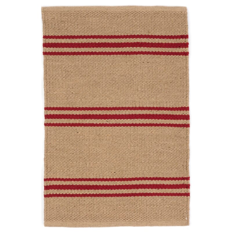 2x3 Red/Camel Stripe Rug