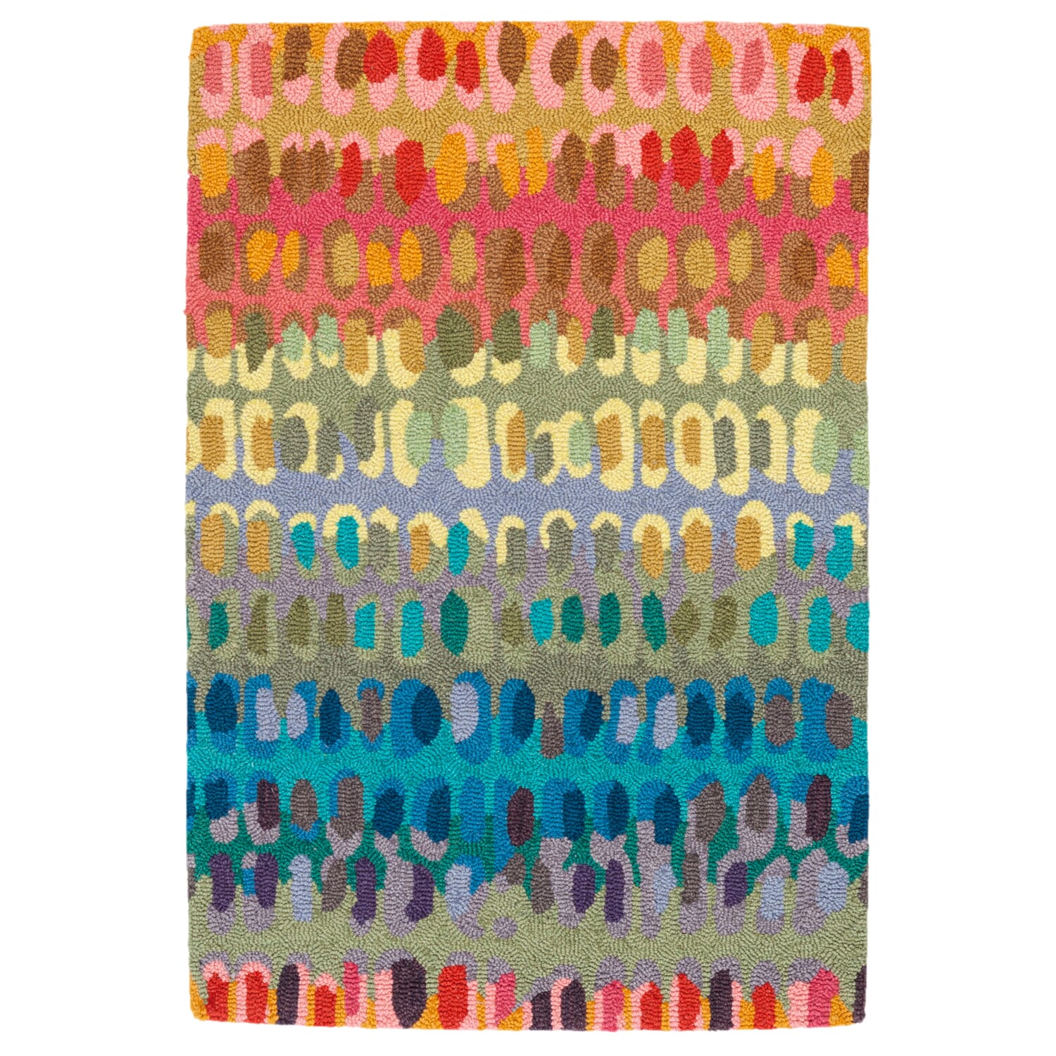 5x8 Paint Chip Hooked Rug