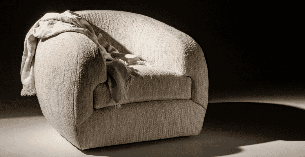 Verellen accent chair with blanket draped over