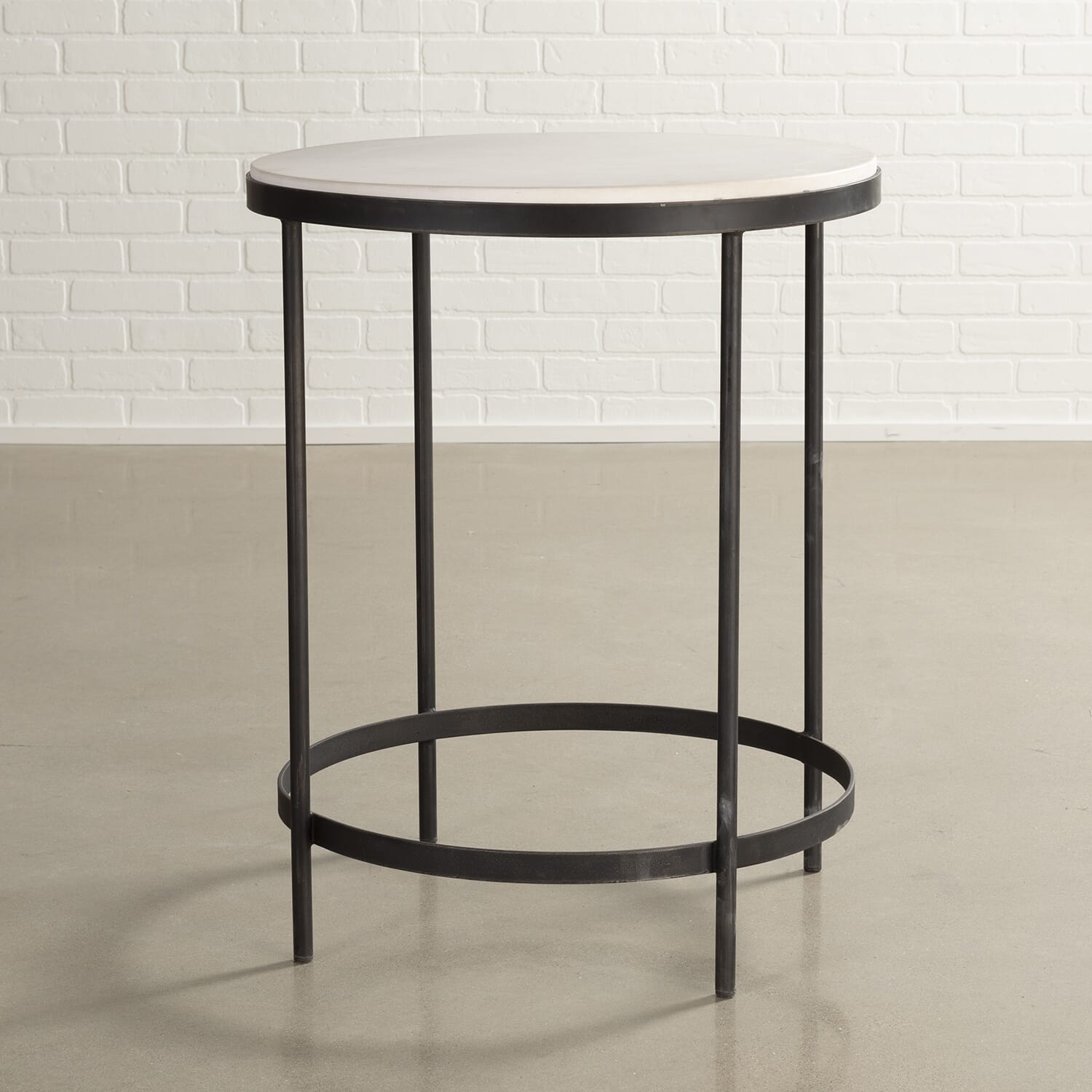 Single White Stone Table