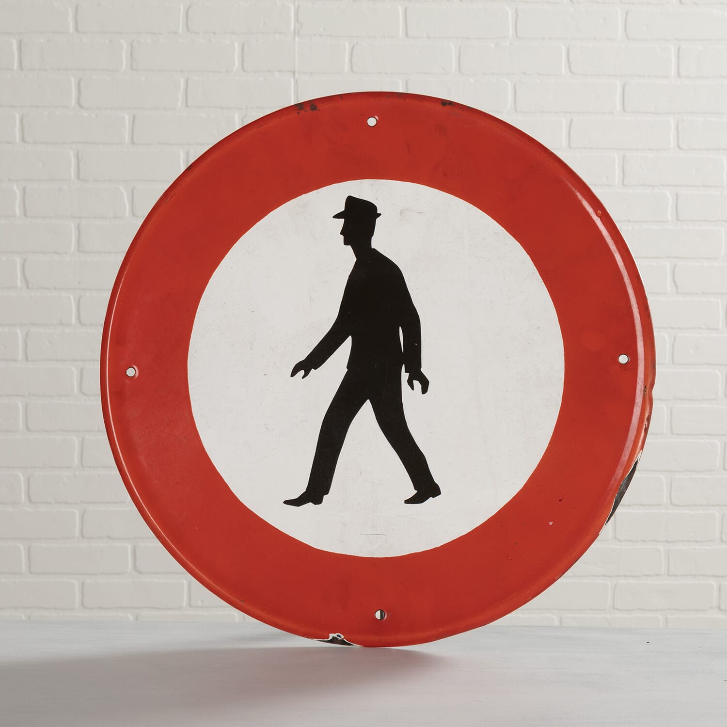 Antique Guy In Circle Sign