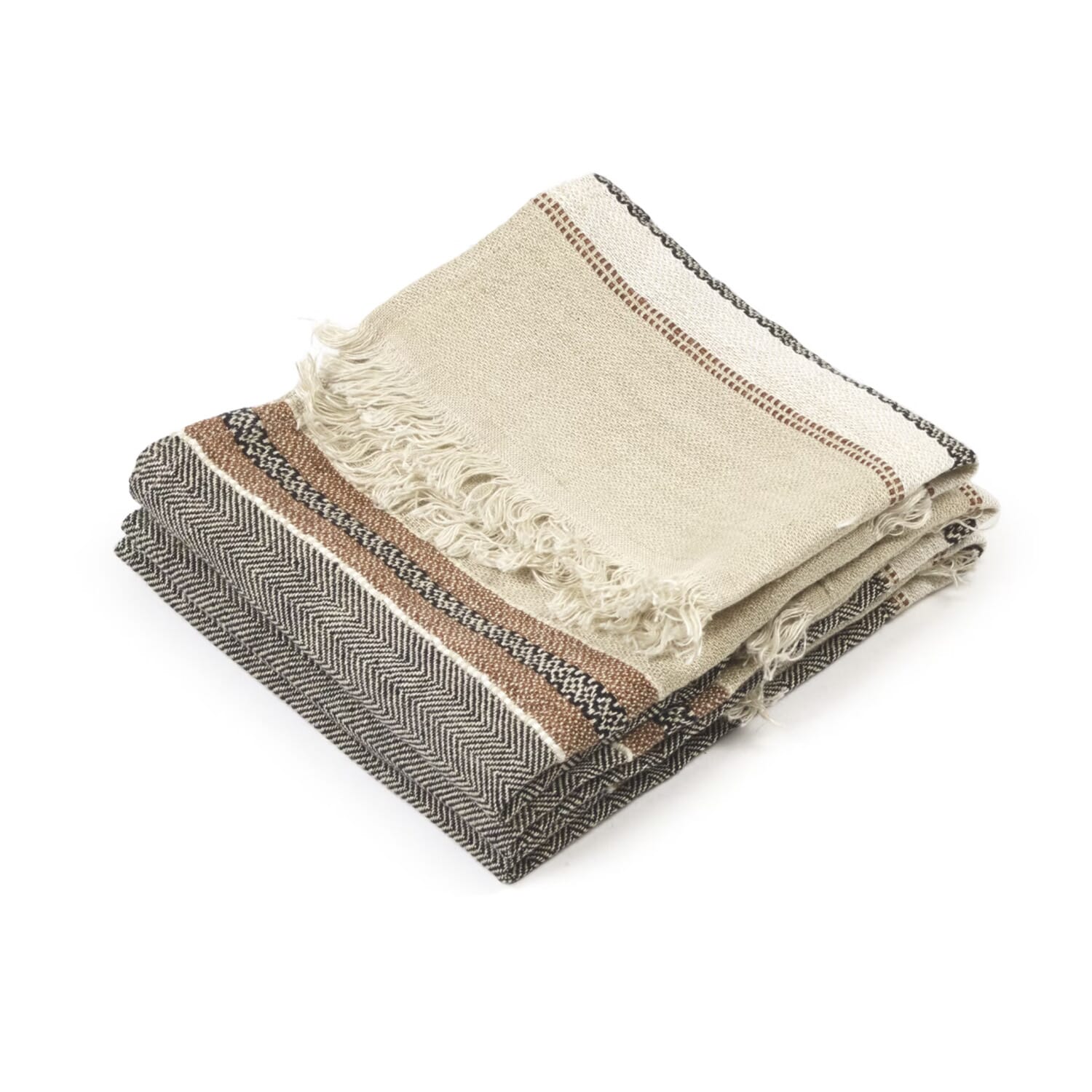Beeswax Stripe Belgian Towel