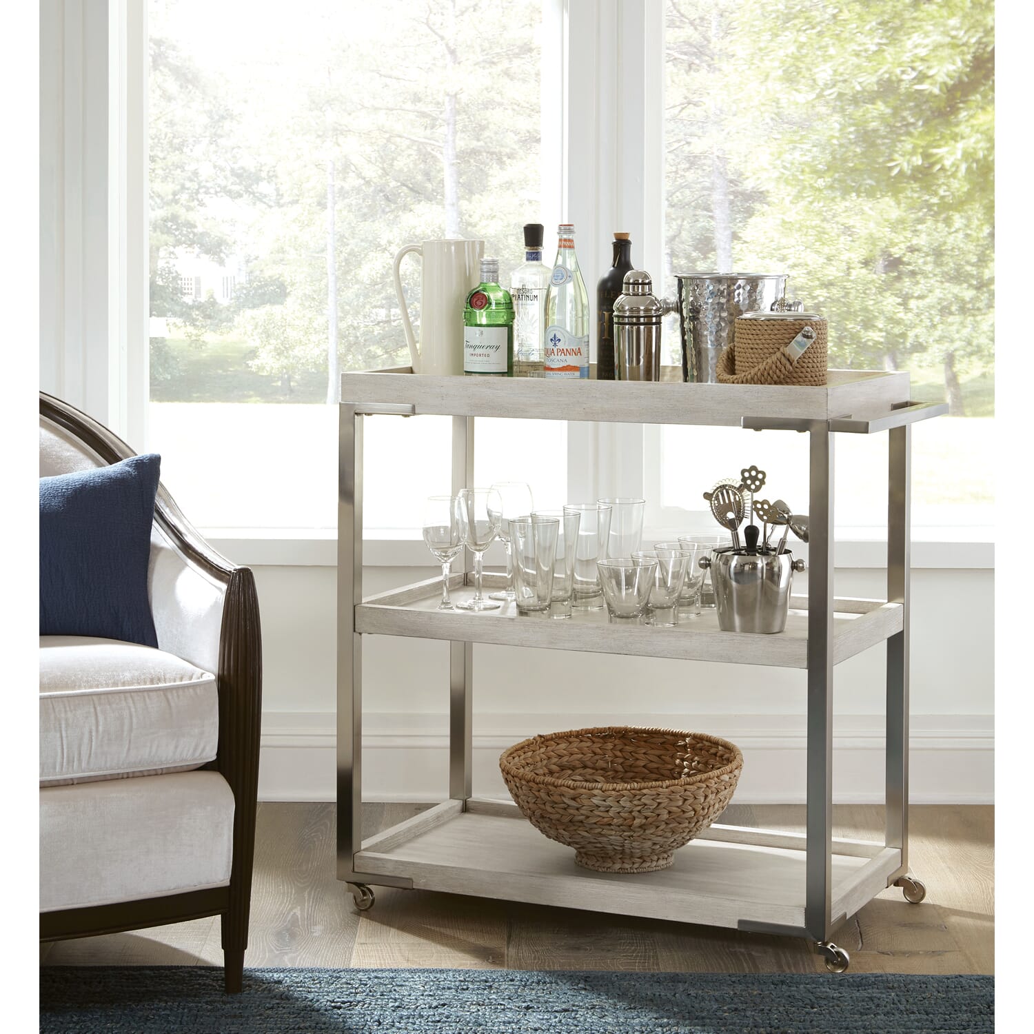 Monique Tray-Top Bar Cart | Console Tables | WG&R Furniture