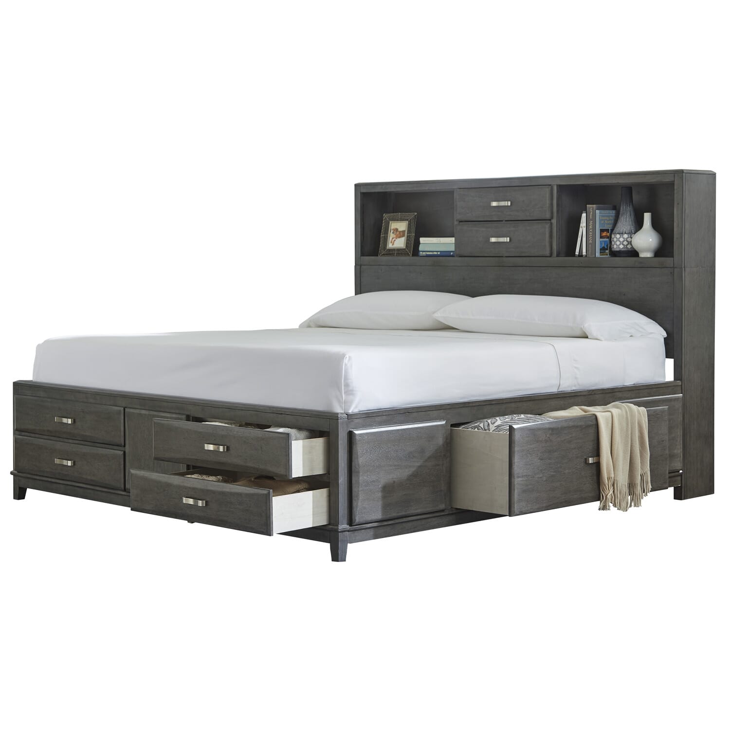 Kira Gray Queen Storage Bed | Beds | WG&R Furniture