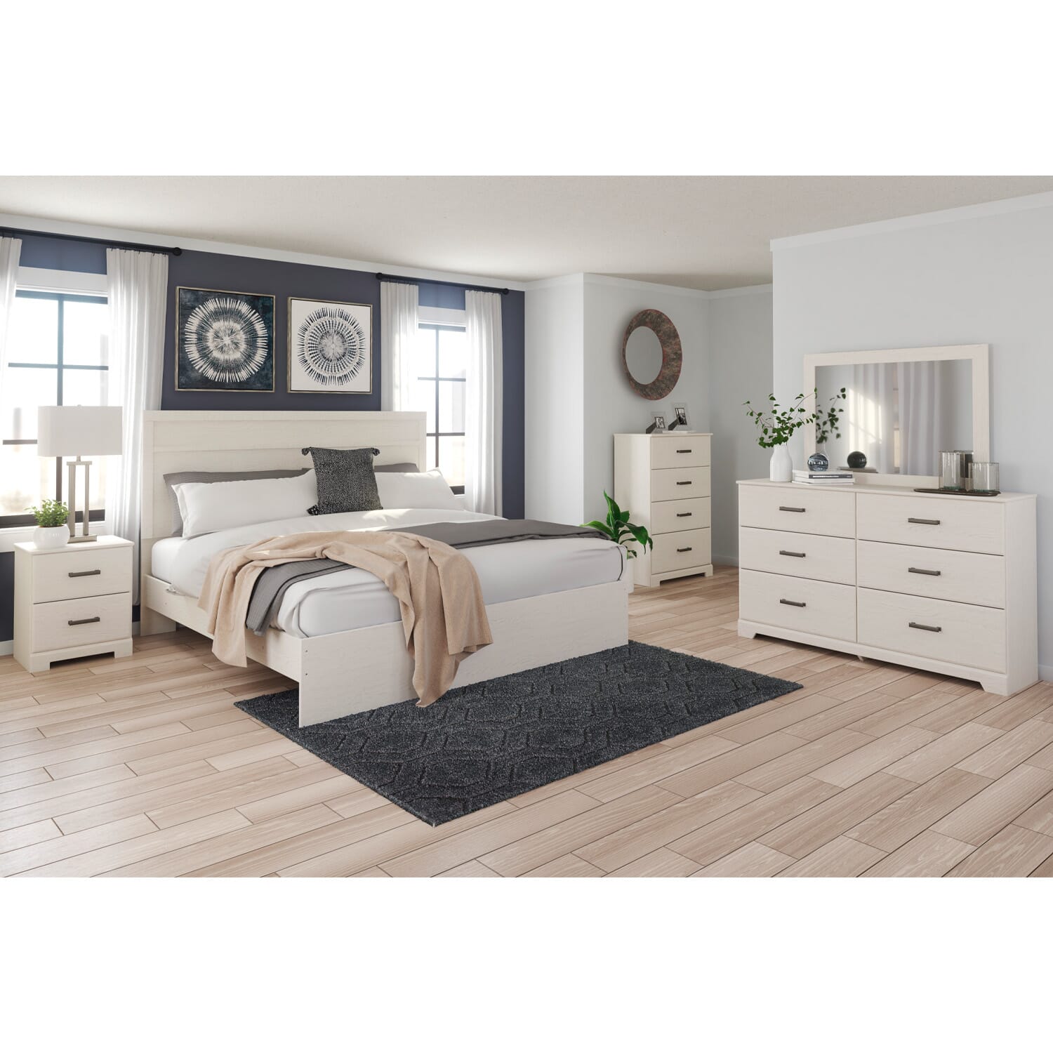 Cambell White 7-Pc. King Bedroom Package | PowerBuy ...