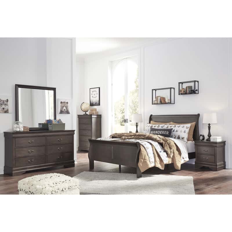 Alisdair Queen Sleigh Bed Set - Hanaposy