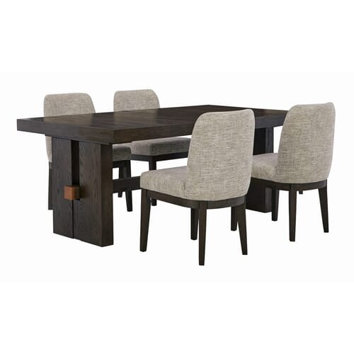 5-Piece wooden modern dining set with upholstered chairs product image