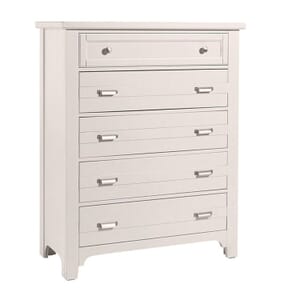 Bungalow white 5-drawer chest product image
