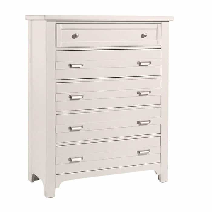 Bungalow White 5-Drawer Chest