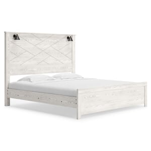 Cedric Queen White Panel Bed