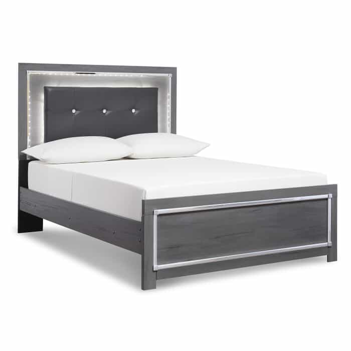 Allure King Grey Panel Bed