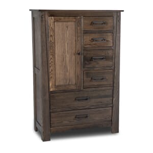 wardrobe dresser chest with shelf, 4 small drawers, and 2 large drawers product image