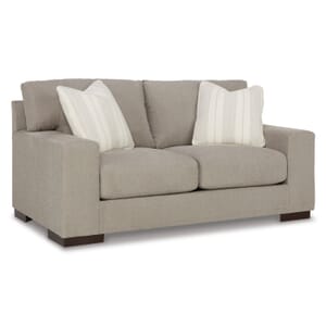 Signature Design by Ashley beige loveseat with plush cushions product image
