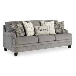 Signature Design by Ashley grey stationary sofa with exposed wooden feet product image