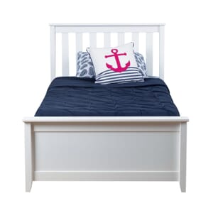 Spectrum White Twin Panel Bed