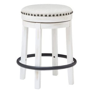 Cooper White Backless Counter Stool