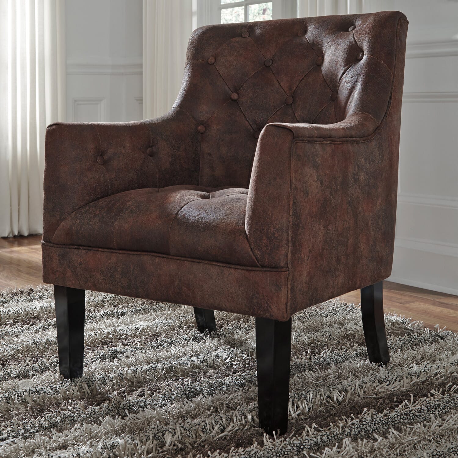 Jollene leather accent online chair