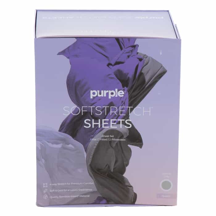 Purple Stormy Gray Queen Softstretch Sheet