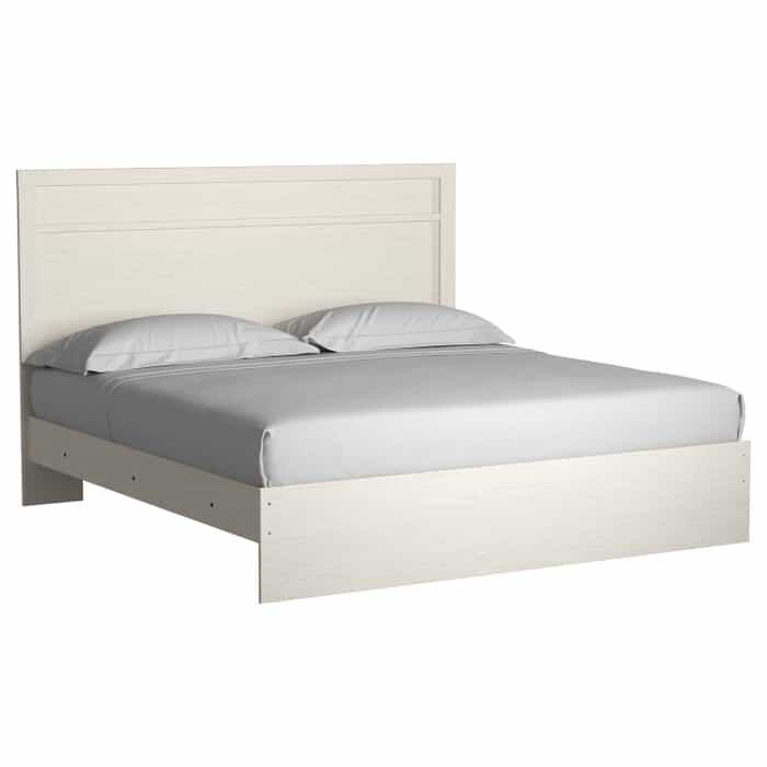 Cambell White King Panel Bed