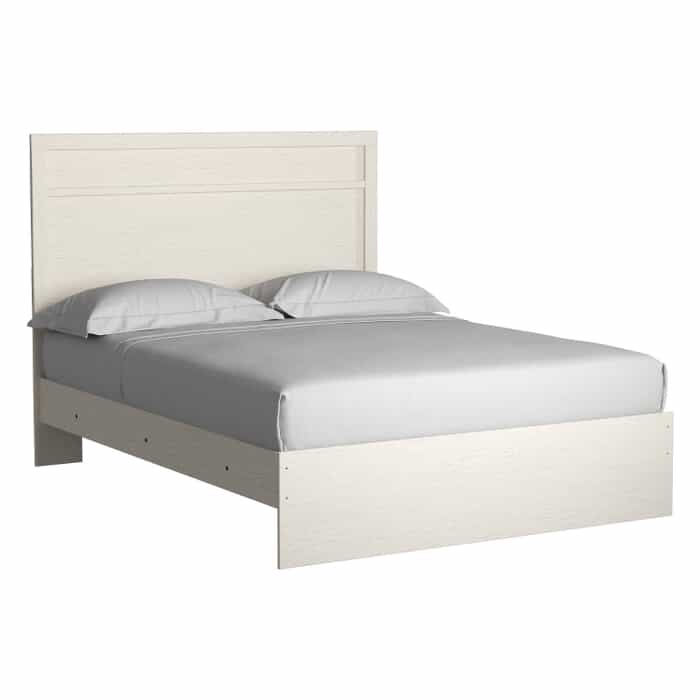 Cambell White Queen Panel Bed