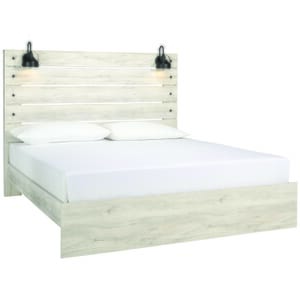 Liam White King Panel Bed