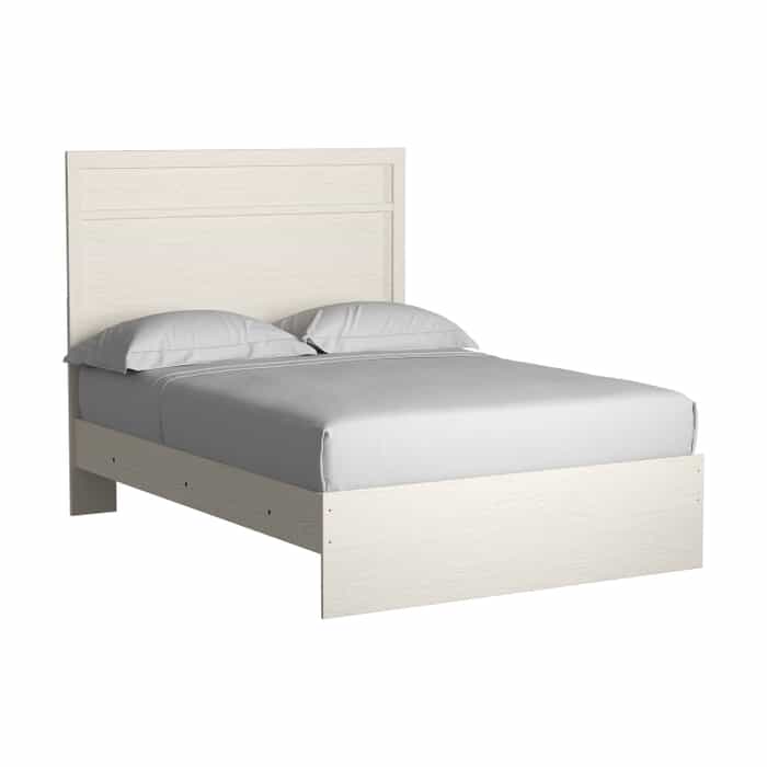 Cambell White Full Panel Bed