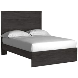 Cambell Black Full Panel Bed