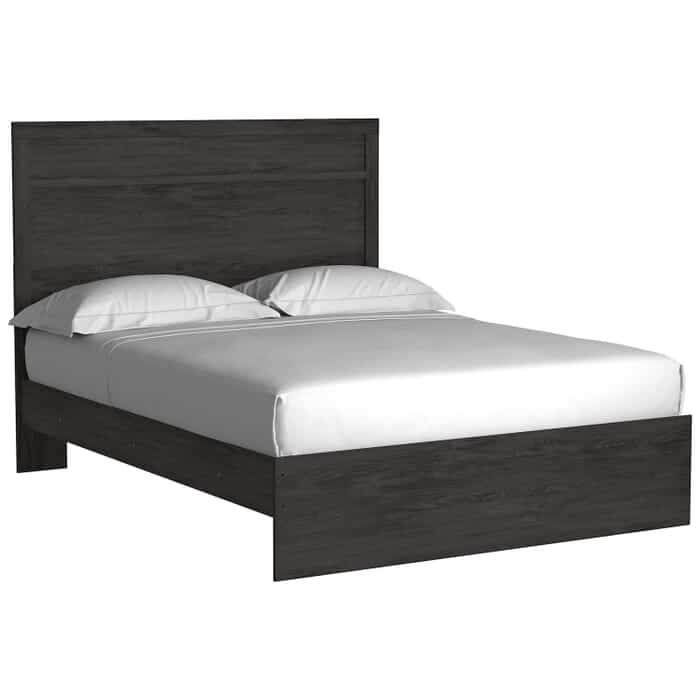Cambell Black Queen Panel Bed