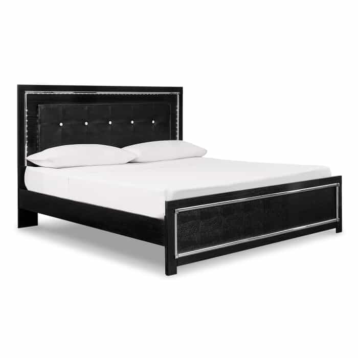 Allure King Black Panel Bed