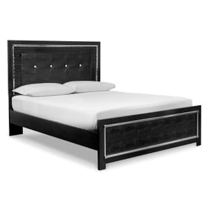 Allure Queen Black Panel Bed
