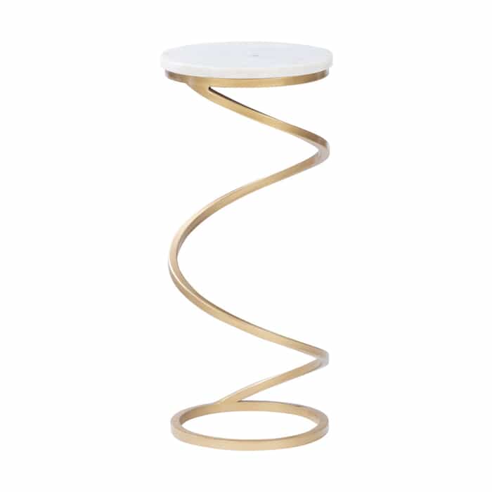 Spiral White Accent Table