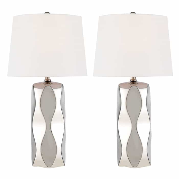 S/2 Chrome Table Lamps
