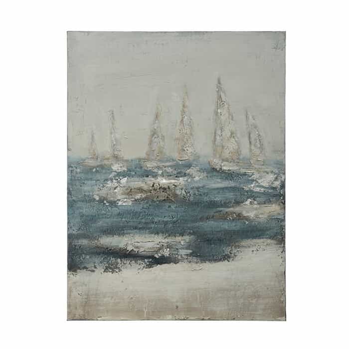 Hand Painted Canvas Sail Boats