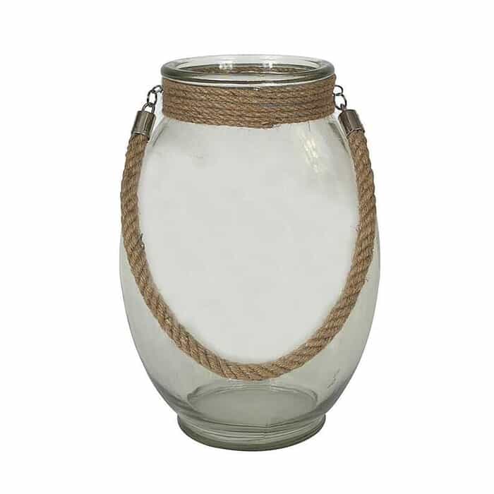 Glass Bottle w/ Rope Handle