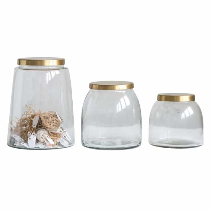 S/3 Glass Jars