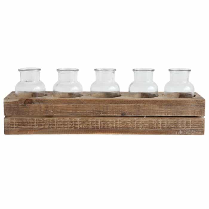 Bottles w/ Wood Crate